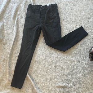 Good American dark grey/black stretch good waist jeans